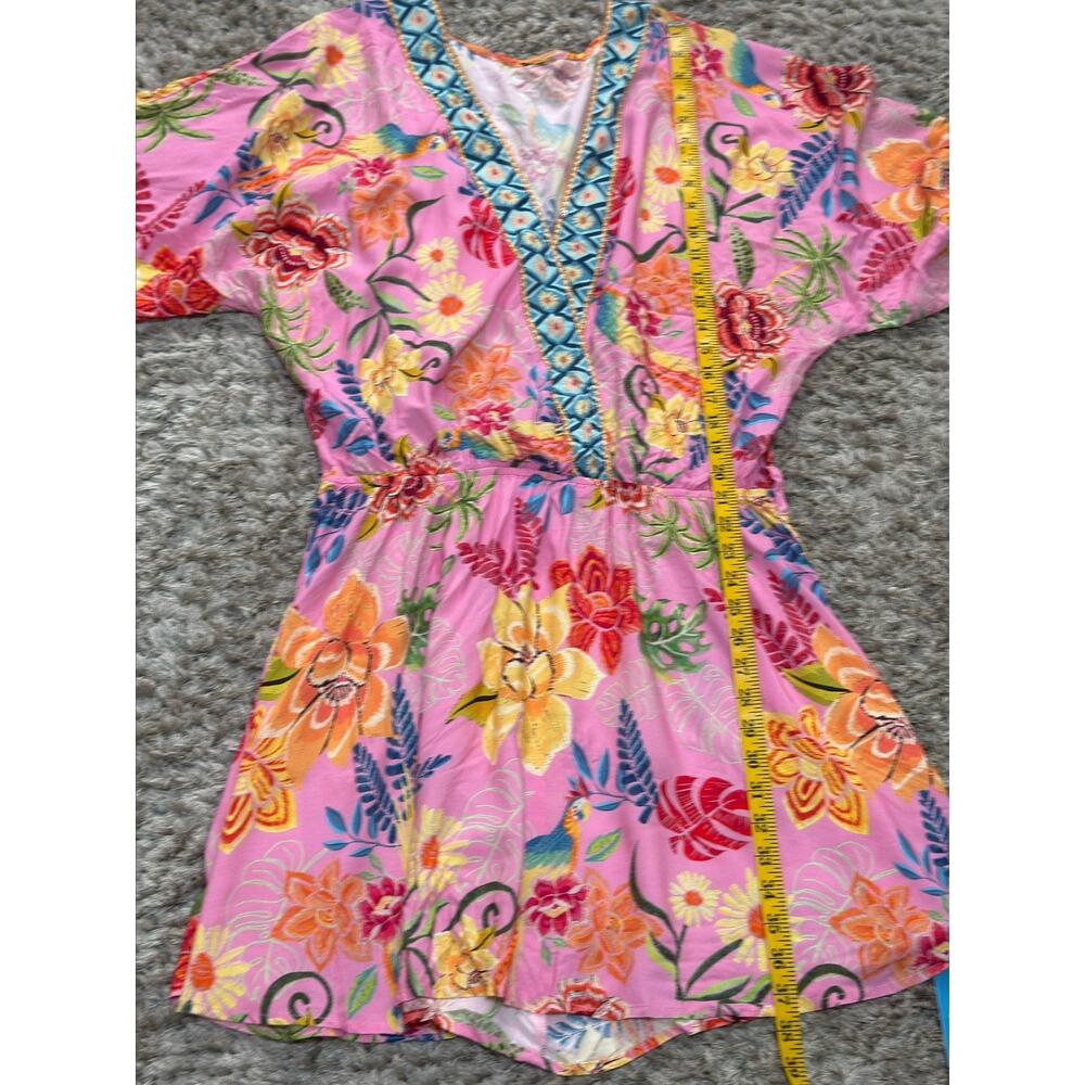 Cupshe Women Tropical Dolman Sleeve Mini Dress Coverup Beach Resort Rayon L NWT - Picture 15 of 16